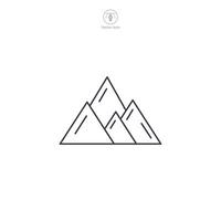 Mountain Peak Icon symbol illustration isolated on white background vector