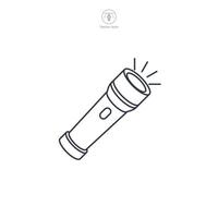Flashlight Icon symbol illustration isolated on white background vector