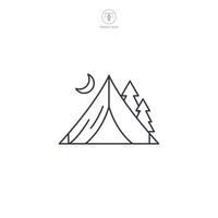 Tent Icon symbol illustration isolated on white background vector