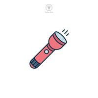 Flashlight Icon symbol illustration isolated on white background vector
