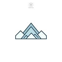 Mountain Peak Icon symbol illustration isolated on white background vector