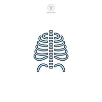 X Ray Icon symbol illustration isolated on white background vector