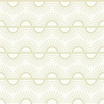 Sun rays boho seamless pattern vector