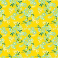 Seamless abstract flower blooming design. Pattern with floral seamless. Grunge textured abstract art with flower and plants in watercolor style. vector