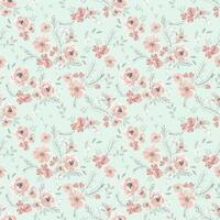 Seamless abstract flower blooming design. Pattern with floral seamless. Grunge textured abstract art with flower and plants in watercolor style. vector