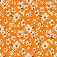 Seamless abstract flower blooming design. Pattern with floral seamless. Grunge textured abstract art with flower and plants in watercolor style. vector