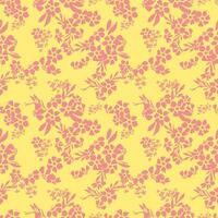 Seamless abstract flower blooming design. Pattern with floral seamless. Grunge textured abstract art with flower and plants in watercolor style. vector