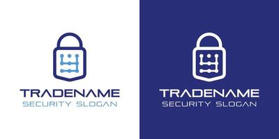 Initial Y Lowercase Smart Lock Logo, Perfect for Digital Padlock and Residential Security Services vector