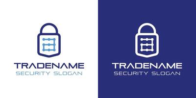 Initial A Lowercase Smart Lock Logo, Perfect for Digital Padlock and Residential Security Services vector