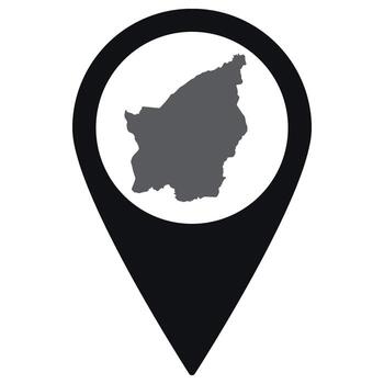 San Marino map. Map of San Marinoon map pin icon black color isolated vector