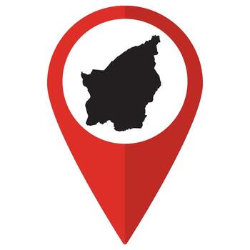 San Marino map. Map of San Marinoon map pin icon color red isolated vector