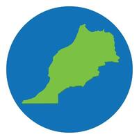 Morocco map. Map of Morocco in globe design with blue circle vector