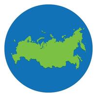 Russia map in globe design with blue circle. Map of Russia vector