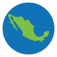 Mexico map in globe design with blue circle color. Map of Mexico vector