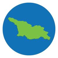 Georgia map. Map of Georgia in green color and blue globe shape vector