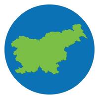 Slovenia map. Map of Slovenia in globe design with blue circle vector