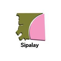 Sipalay City world map design template, graphic style isolated on white background, suitable for your company vector