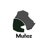 Munoz City world map design template, graphic style isolated on white background, suitable for your company vector