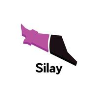 Silay City world map design template, graphic style isolated on white background, suitable for your company vector
