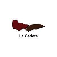 La Carlota City world map design template, graphic style isolated on white background, suitable for your company vector
