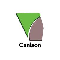 Canlaon City world map design template, graphic style isolated on white background, suitable for your company vector