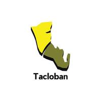 Tacloban City world map design template, graphic style isolated on white background, suitable for your company vector