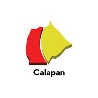 Calapan City world map design template, graphic style isolated on white background, suitable for your company vector
