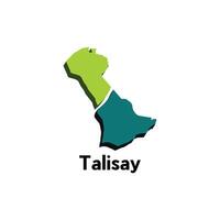 Talisay City world map design template, graphic style isolated on white background, suitable for your company vector