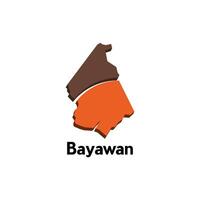 Bayawan City world map design template, graphic style isolated on white background, suitable for your company vector