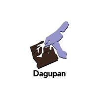 Dagupan City world map design template, graphic style isolated on white background, suitable for your company vector