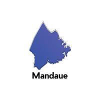 Mandaue map City, administrative division of Philippines Country gradient color style. illustration design template vector
