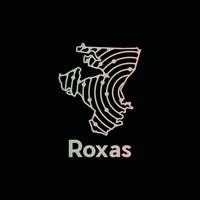 Map City of Roxas . map of the Philippines Country. Borders of for your design with line and dot style technology design template vector
