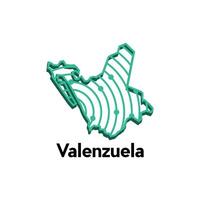 Map City of Valenzuela. map of the Philippines Country. Borders of for your design with line and dot style technology design template vector