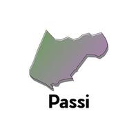 Passi map City, administrative division of Philippines Country gradient color style. illustration design template vector