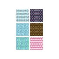 Set Collection Design of Diamond Pattern flat design background with decorative abstract design vector