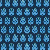 Cute Rabbit Head Dna Pattern Design style flat design, for your background, design, and etc vector