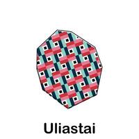 Uliastai map. map of Mongolia Country colorful design, illustration design template on white background vector