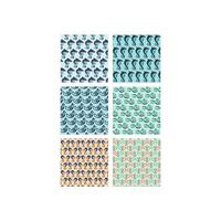 Set Collection design of Abstract Animal Dna Pattern flat design, suitable for your design, banner, template, and etc vector