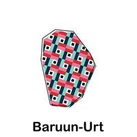 Baruun Urt map. map of Mongolia Country colorful design, illustration design template on white background vector