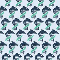 Abstract Dolphin Dna Pattern flat design, suitable for your design, banner, template, and etc vector