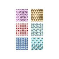 Set of Animal Seamless Pattern flat design template, suitable for your design vector