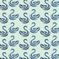 Swan Animal design Pattern on blue background, suitable for your design, wallpaper, and etc vector