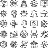 Artificial Intelligence Outline vector