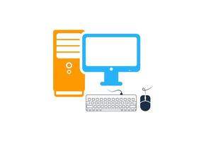 Computer Technology Logo template designs, computer Service logo template, design Concept vector