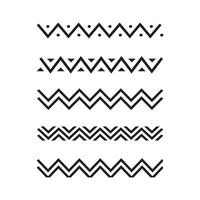 The black and white lines are wavy and zigzag vector