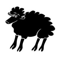 Illustration of a simple funny sheep. vector