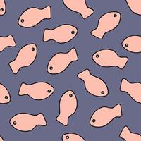 Illustration of pattern with fishes. vector