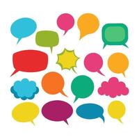 A Vibrant Set of Speech Bubbles Collection vector