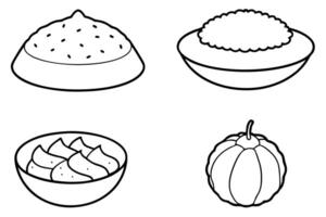 Baba Ganoush line art design sophisticated hand drawing vector