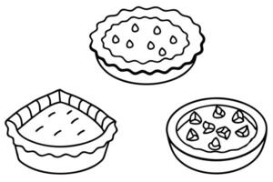 Quiche Abstract Artwork Line Art Design Illustration vector